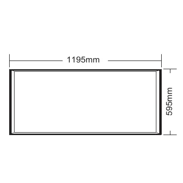 2355820010  Panel X2 Ecovision Slim LED 600 x 1200mm 60W, 4000K, 120°, Cut-Out 580x1180mm